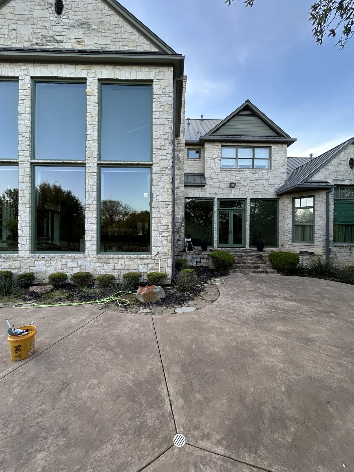 Exterior window cleaning project